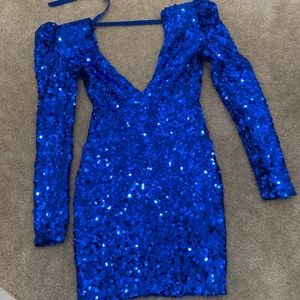Custom sequined mini dress